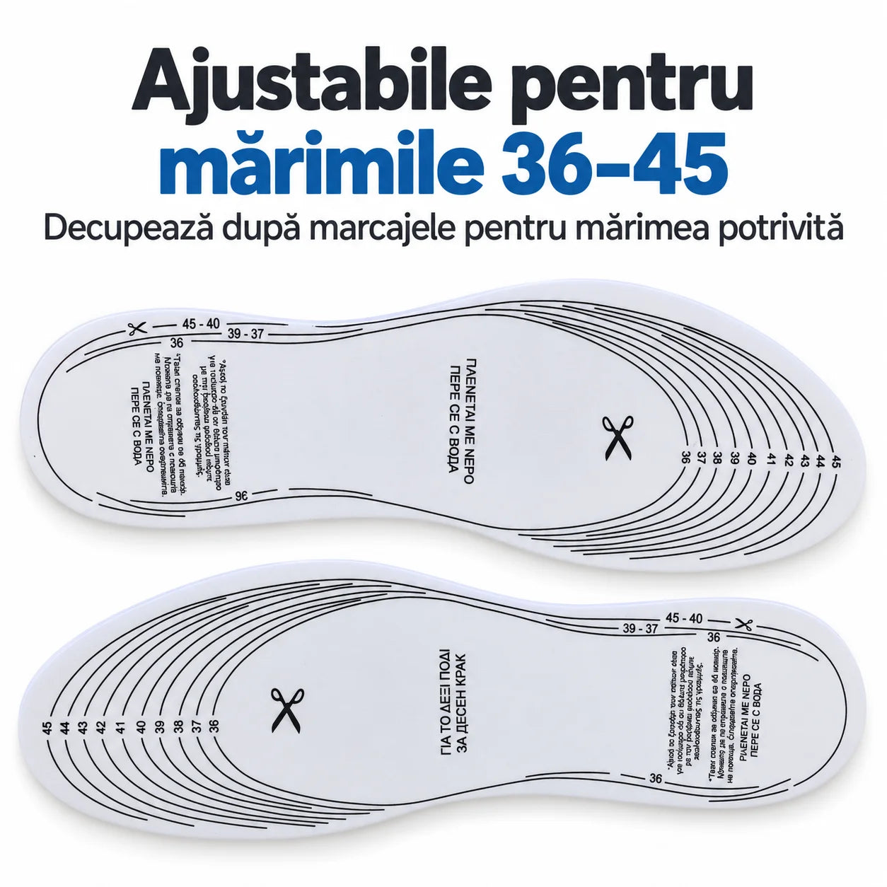 Branturi Ortopedice HASEPE®, Spuma cu Memorie, Marime Ajustabila 36-45, Amortizare Socuri