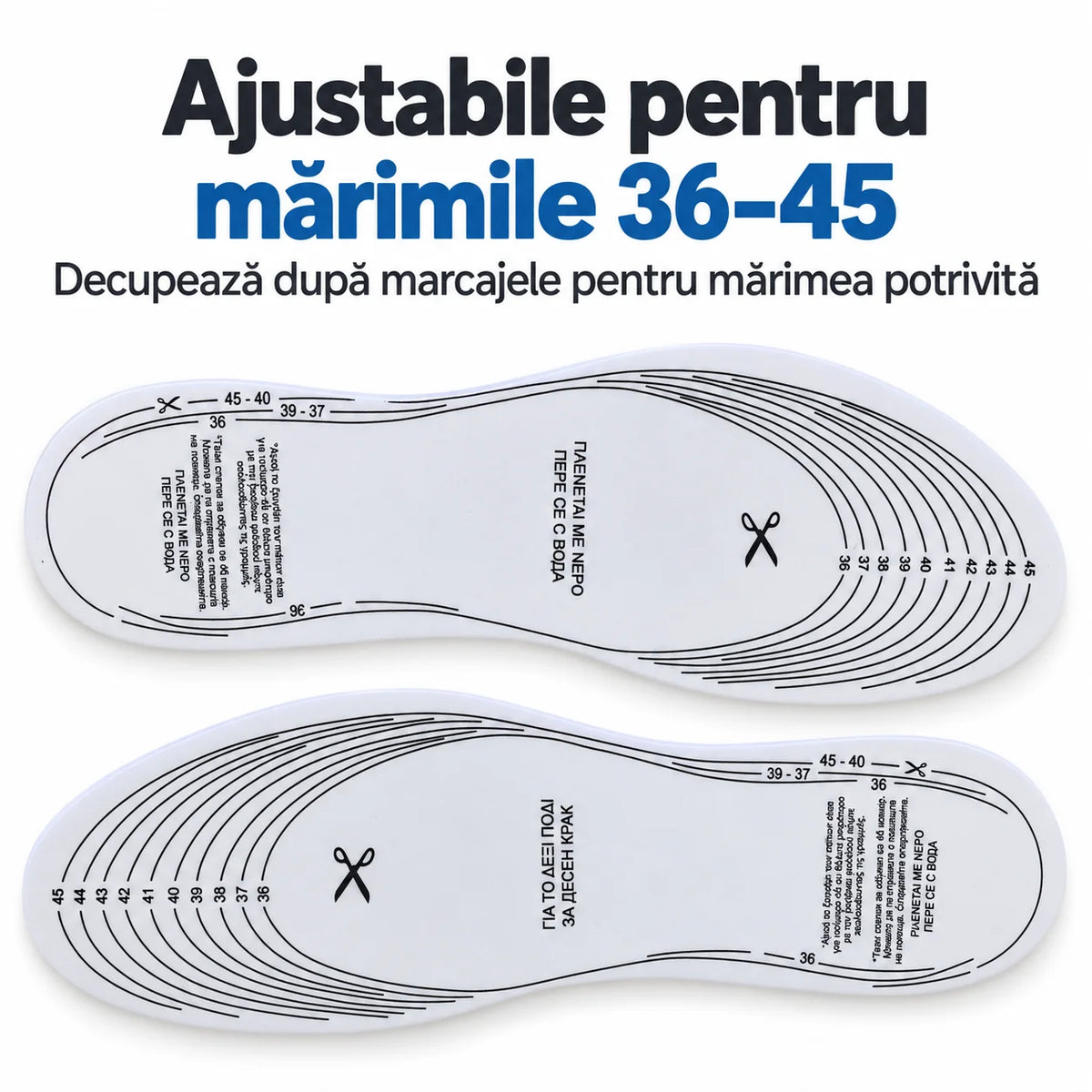 Branturi Ortopedice HASEPE®, Spuma cu Memorie, Marime Ajustabila 36-45, Amortizare Socuri