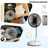 Ventilator portabil telescopic HASEPE, pliabil cu telecomanda, 3 viteze, reglabil pe inaltime 35 - 85 cm, rotire automata 90°, cap inclinabil 180°, USB, diametru 20 cm, alb - HASEPE