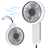 Ventilator portabil pliabil USB HASEPE, 3 viteze, rotire 180°, diametru 21 cm, autonomie 1,5–5 ore, compact si silentios, ideal pentru birou, plaja, calatorii, alb - HASEPE