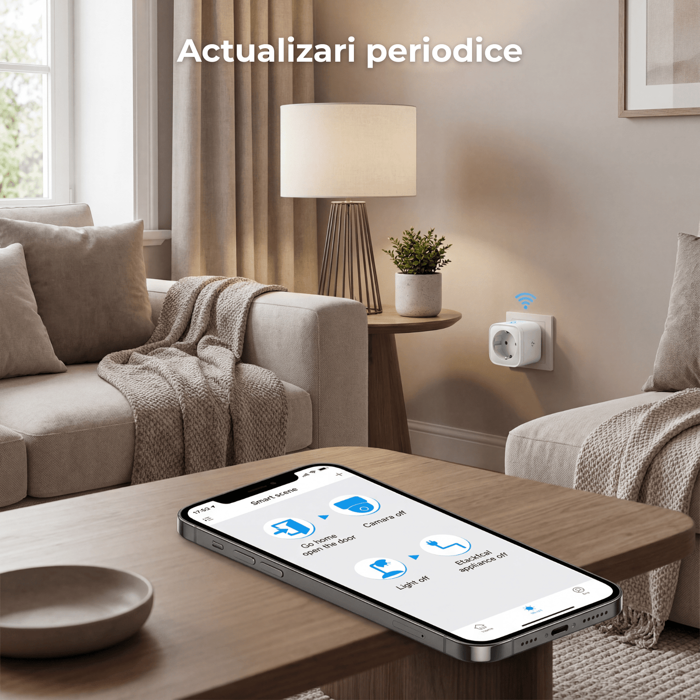 Priza Smart HASEPE WiFi 16A Cu Monitorizare Consum, Priza Inteligenta Pentru Casa Smart, Control Vocal Alexa Si Google Assistant, Programare Si Timer, Control De La Distanta, Priza WiFi Standard Europ - HASEPE