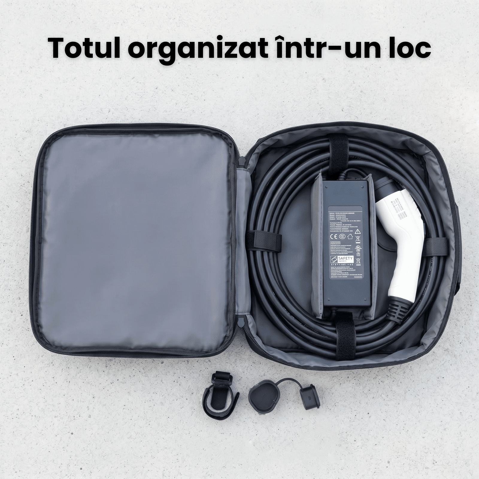 Geanta Cabluri Auto HASEPE® Organizator Cabluri Auto Impermeabil, Geanta Depozitare Cabluri Pentru Incarcare Auto, Fermoar Rezistent, Geanta Cabluri Auto Portabila, Organizator Cabluri Auto Durabil, 3 - HASEPE