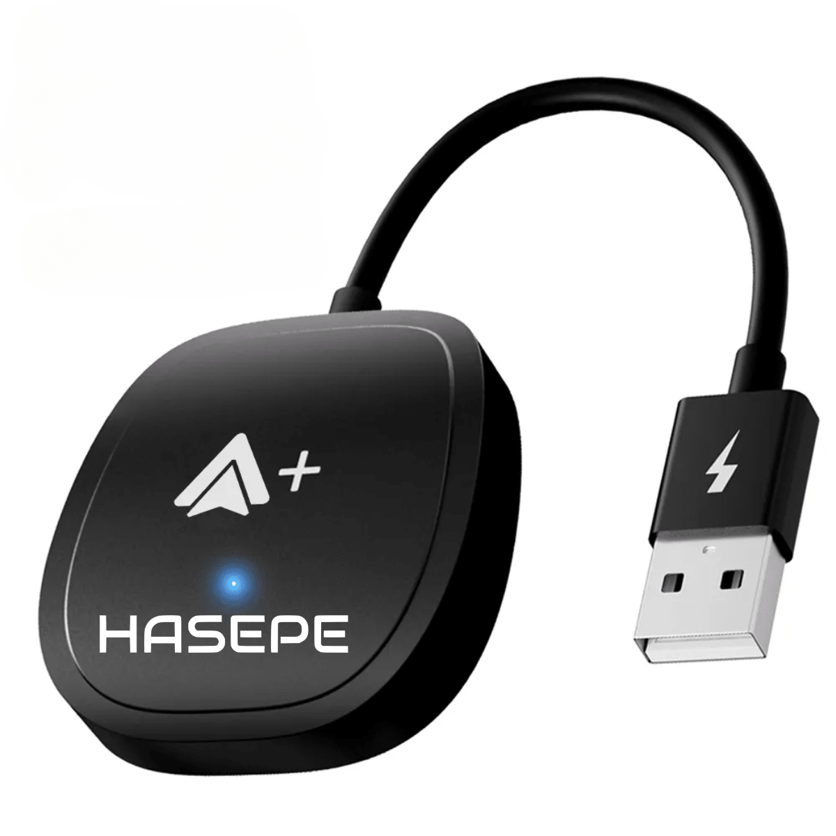 Modulator Android Auto Wireless HASEPE, USB/USB - C, Reconectare Automata, Streaming Netflix, YouTube, TikTok, Navigatie, Muzica, Apeluri, Negru - HASEPE