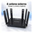 Router Wireless HASEPE® Router 4G LTE Cu Slot SIM, 300 Mbps, 2.4 GHz, 6 Antene, Baterie 5000 mAh