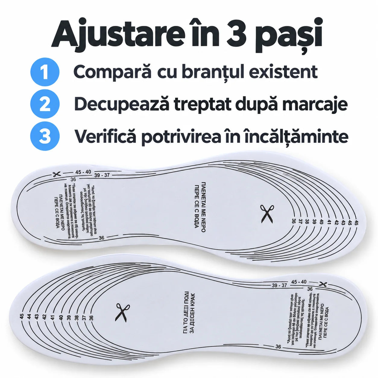 Branturi Ortopedice HASEPE®, Spuma cu Memorie, Marime Ajustabila 36-45, Amortizare Socuri