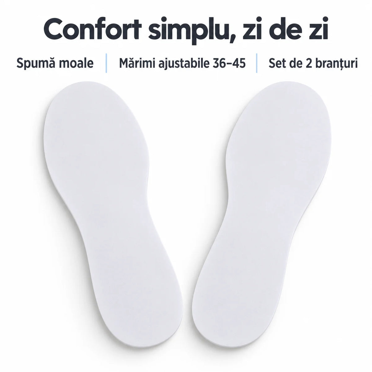 Branturi Ortopedice HASEPE®, Spuma cu Memorie, Marime Ajustabila 36-45, Amortizare Socuri