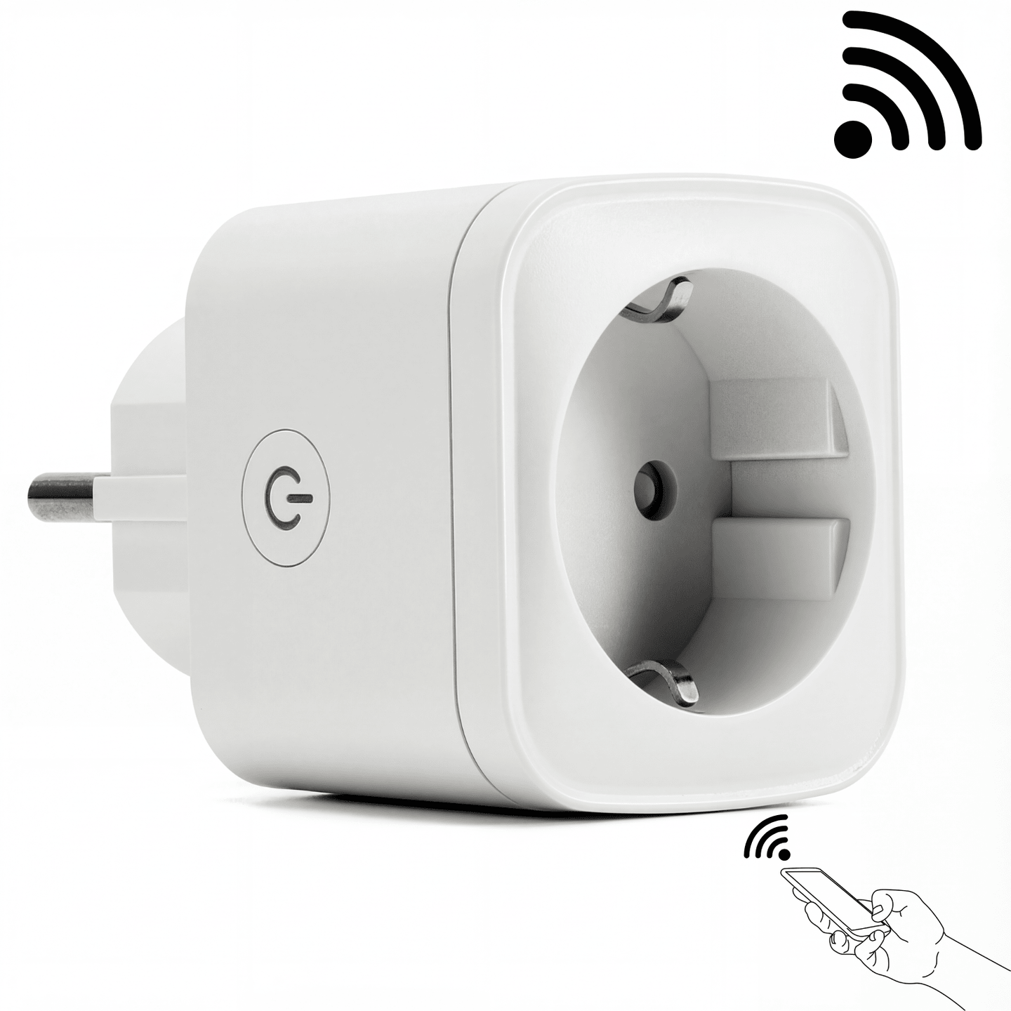 Priza Smart HASEPE WiFi 16A Cu Monitorizare Consum, Priza Inteligenta Pentru Casa Smart, Control Vocal Alexa Si Google Assistant, Programare Si Timer, Control De La Distanta, Priza WiFi Standard Europ - HASEPE