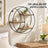 Raft Decorativ HASEPE® Rotund, cu 3 Niveluri din MDF si Cadru Metalic, Raft de Perete Ø30x9 cm