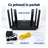 Router Wireless HASEPE®, Router 4G LTE Cu Slot SIM, 300 Mbps, 2.4 GHz, 6 Antene, 3 Porturi LAN + 1 WAN