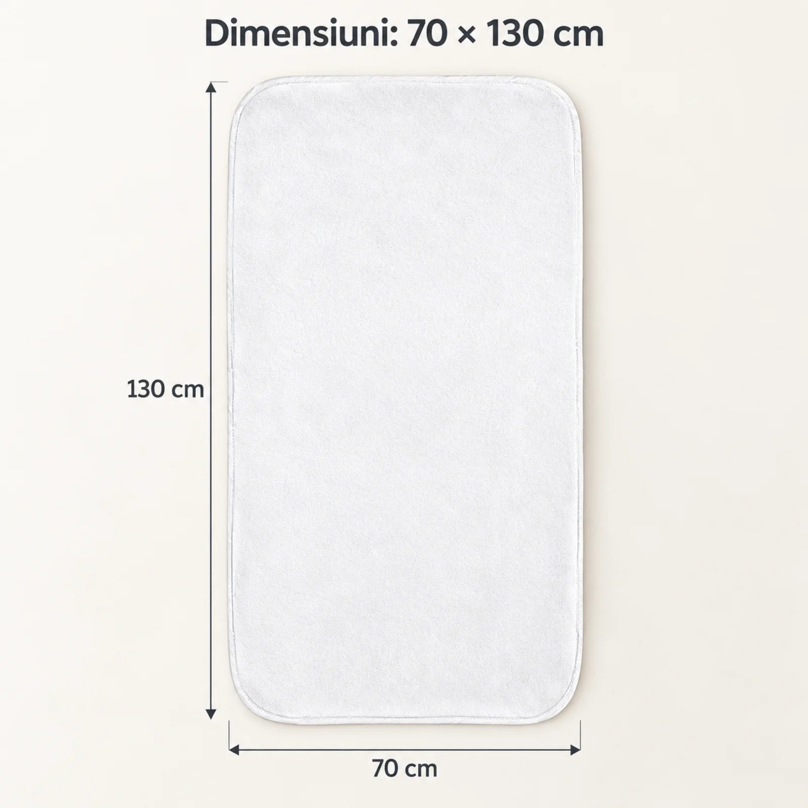 Protectie Saltea Hasepe® pentru Patut, 70x130 cm, Cearceaf Impermeabil Alb