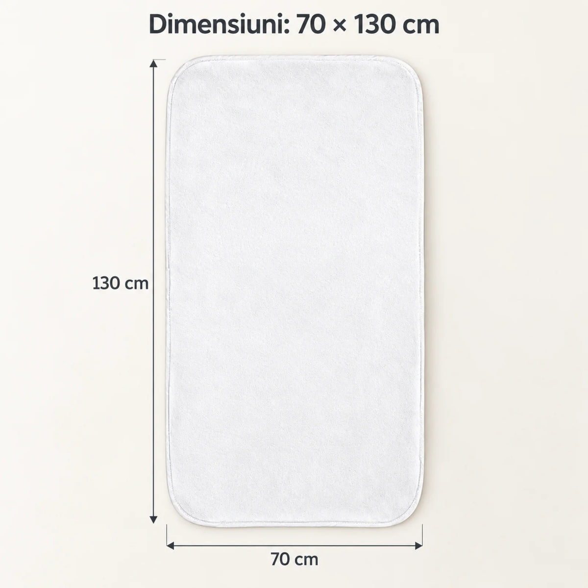 Protectie Saltea Hasepe® pentru Patut, 70x130 cm, Cearceaf Impermeabil Alb