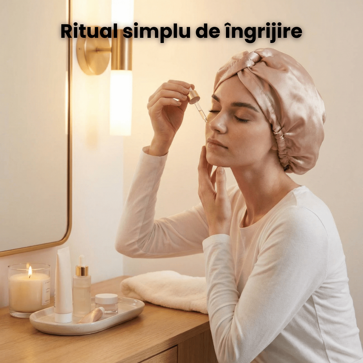 Boneta Somn HASEPE Satin Pentru Ingrijirea Parului, Boneta Par Marime Universala Cu Elastic Reglabil, Boneta Satin Pentru Par Scurt Si Mediu, Protectie Impotriva Frecarii, Potrivita Pentru Par Drept S - HASEPE
