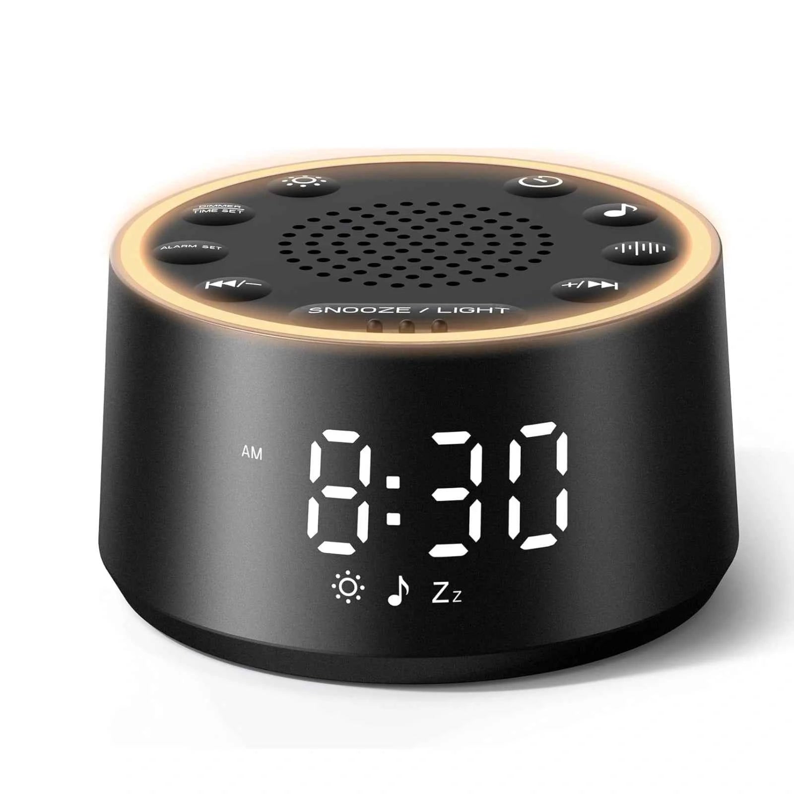 Aparat Sunete Albe HASEPE® Pentru Bebelusi, Aparat White Noise Cu Ceas Si Alarma