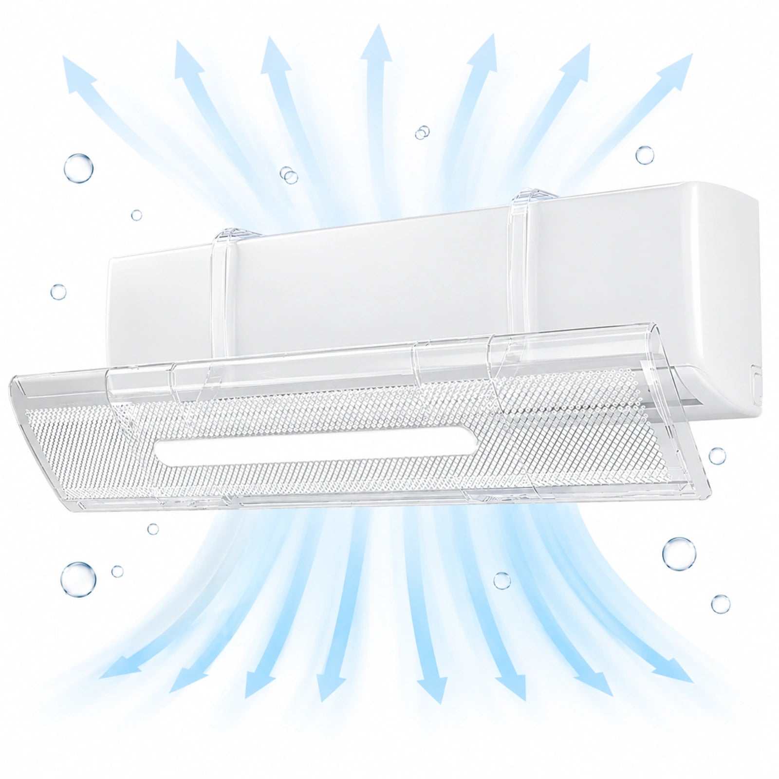 Deflector Aer Conditionat HASEPE, Reglabil 53–95 cm, Transparent, Montaj Fara Gaurire
