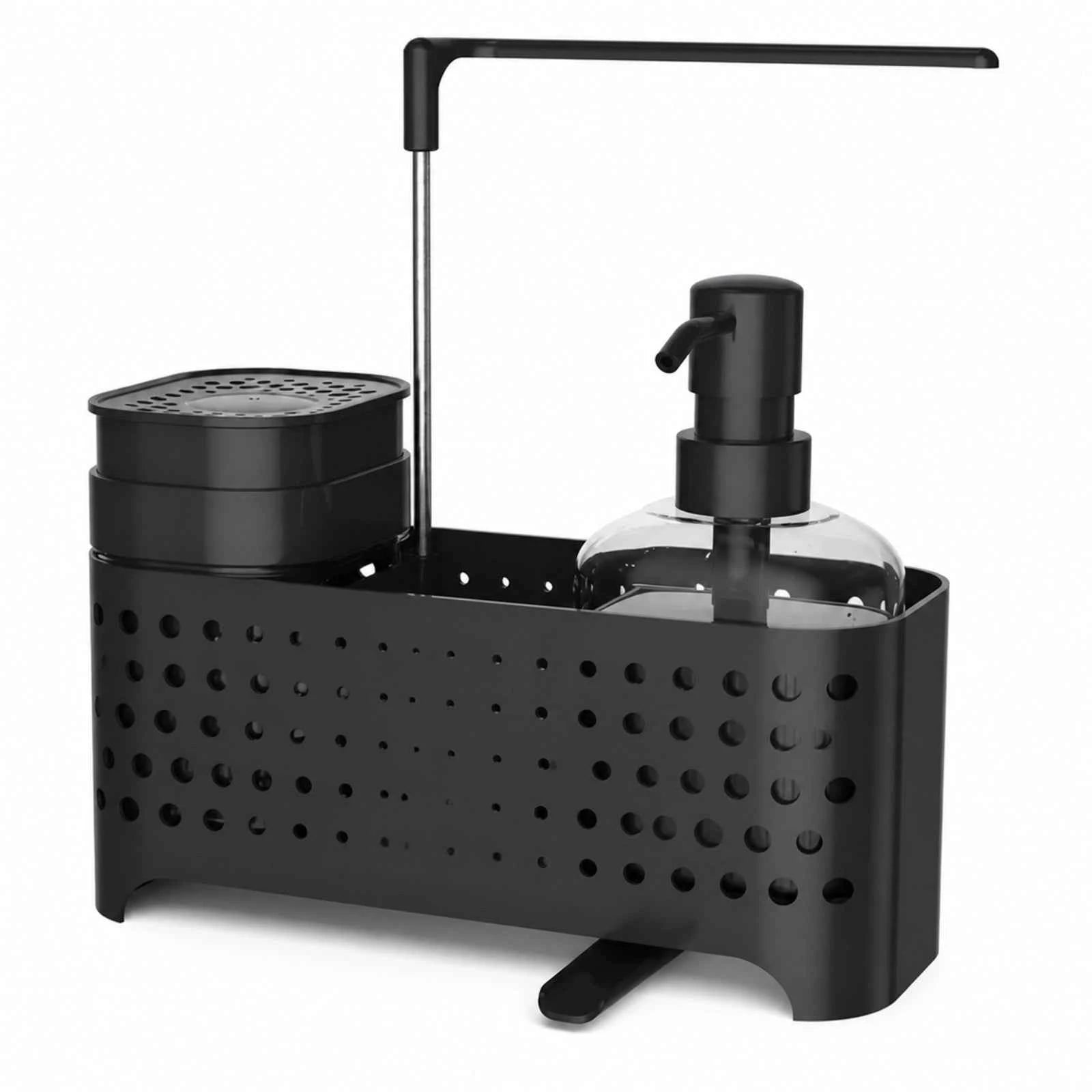 Dozator Sapun HASEPE® pentru Organizare Chiuveta, Dispenser Sapun pentru Detergent si Bureti, 23x10x24,5 cm