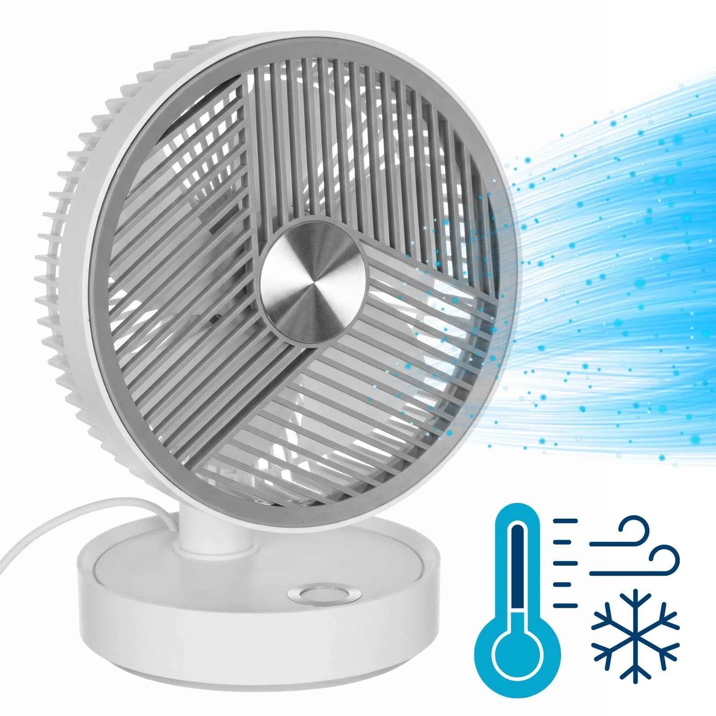 Ventilator USB HASEPE® De Birou 13 cm, Ventilator USB Cu 3 Trepte De Viteza, Ventilator Birou Silentios 4W