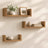 Set 3 Rafturi De Perete HASEPE®, Set 3 Rafturi Suspendate Maro, Rafturi Decorative Cu Suporturi Ascunse