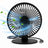 Ventilator USB HASEPE® De Masa, Ventilator Birou Negru Ø16.6 cm, Ventilator USB Cu 3 Trepte De Viteza