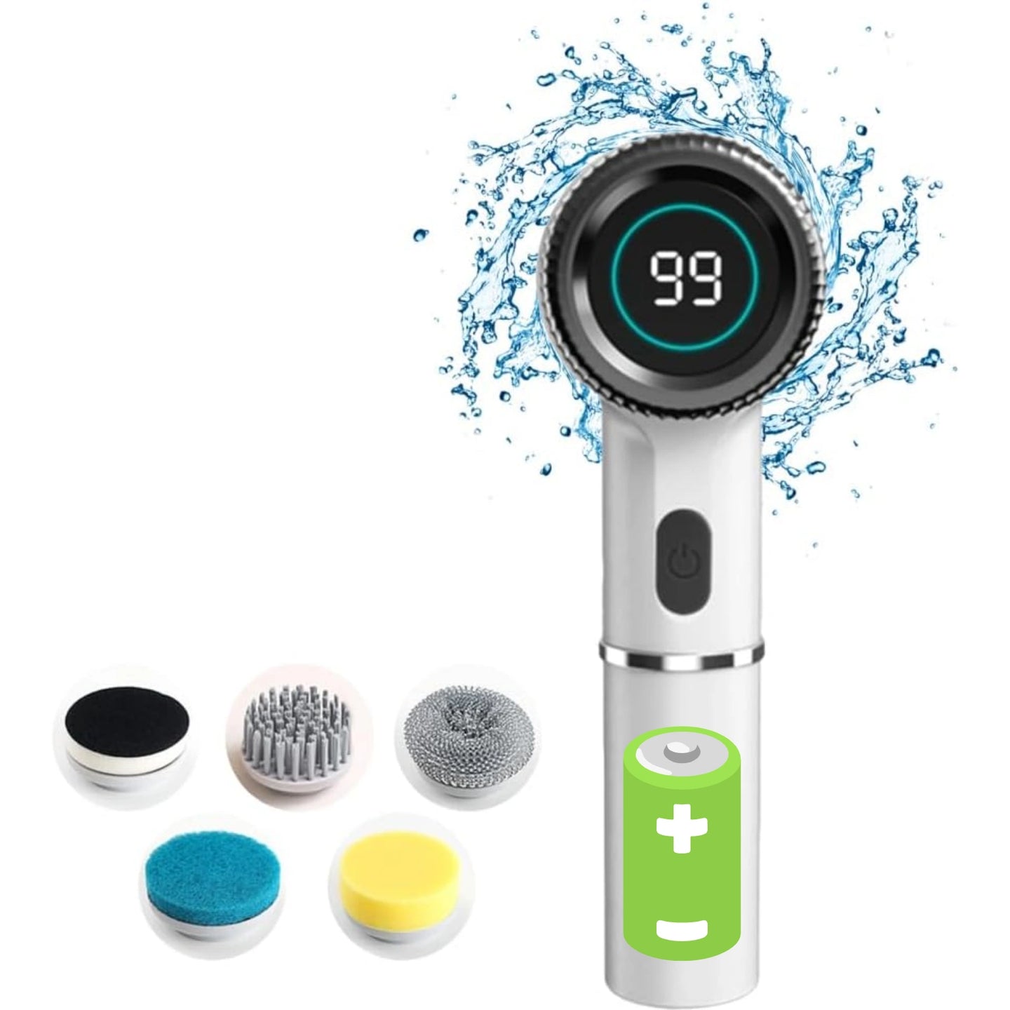 Perie Curatare Electrica HASEPE® Multifunctionala, Perie Electrica Curatare Cu 5 Capete