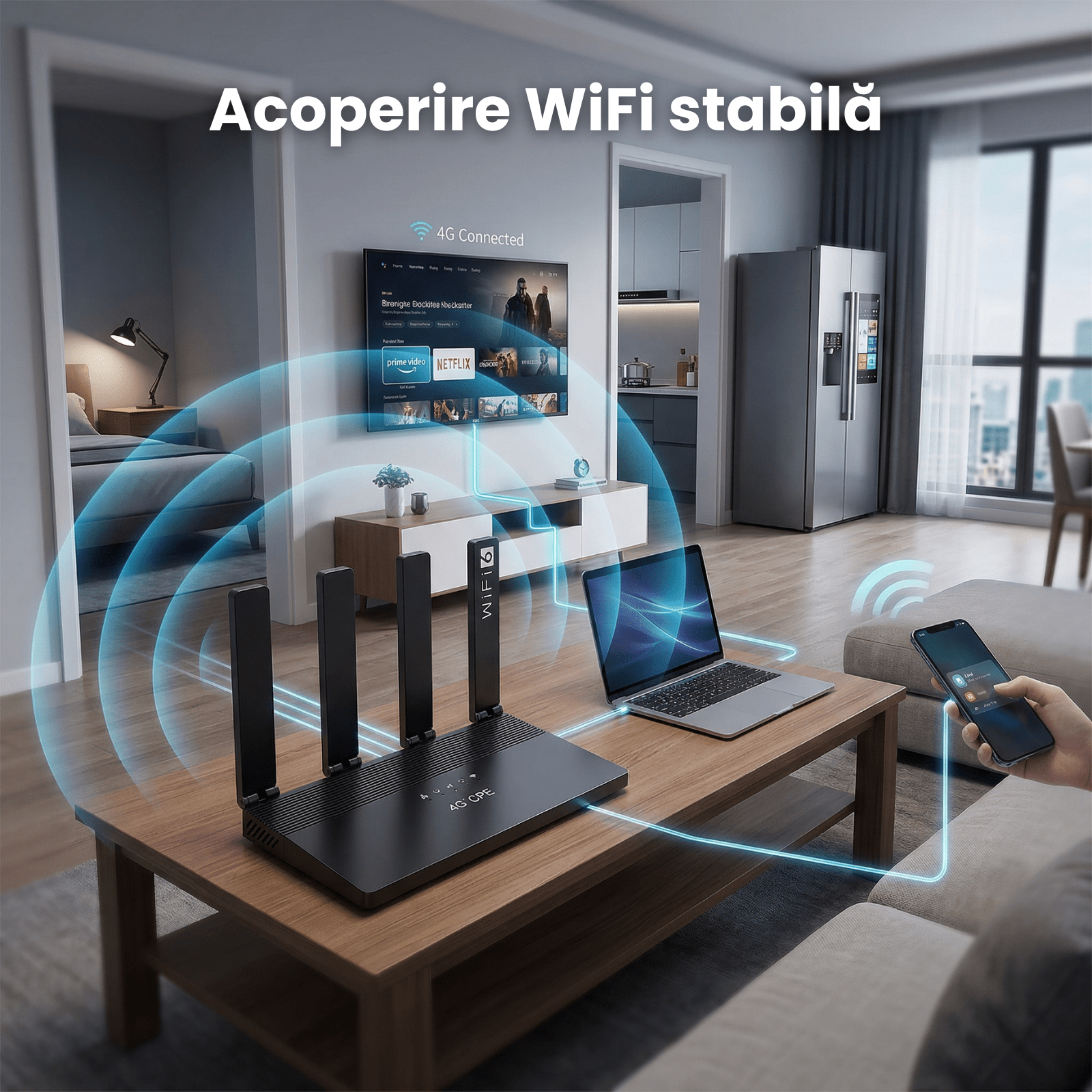 Router Wireless HASEPE 4G LTE WiFi6 Cu Slot SIM, Router Wireless LTE CAT4 150Mbps, Router Wireless Cu Baterie Integrata 5000mAh Pentru Internet Oriunde, Router Wireless Pentru Casa Birou Calatorii, Wi - HASEPE