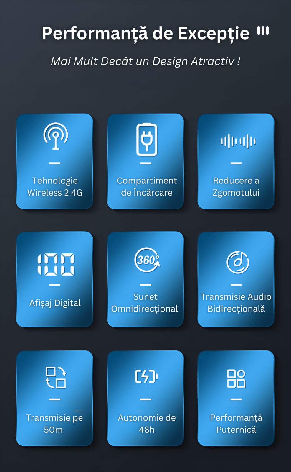 Set 2 Microfoane Lavaliera Wireless Profesionale HASEPE, Reducere Zgomot DSP, Compatibile iPhone, Android, Laptop, Tableta, 2.4G Stabil, Reincarcabile, Ideale pentru Vlog, Live, Podcast - HASEPE