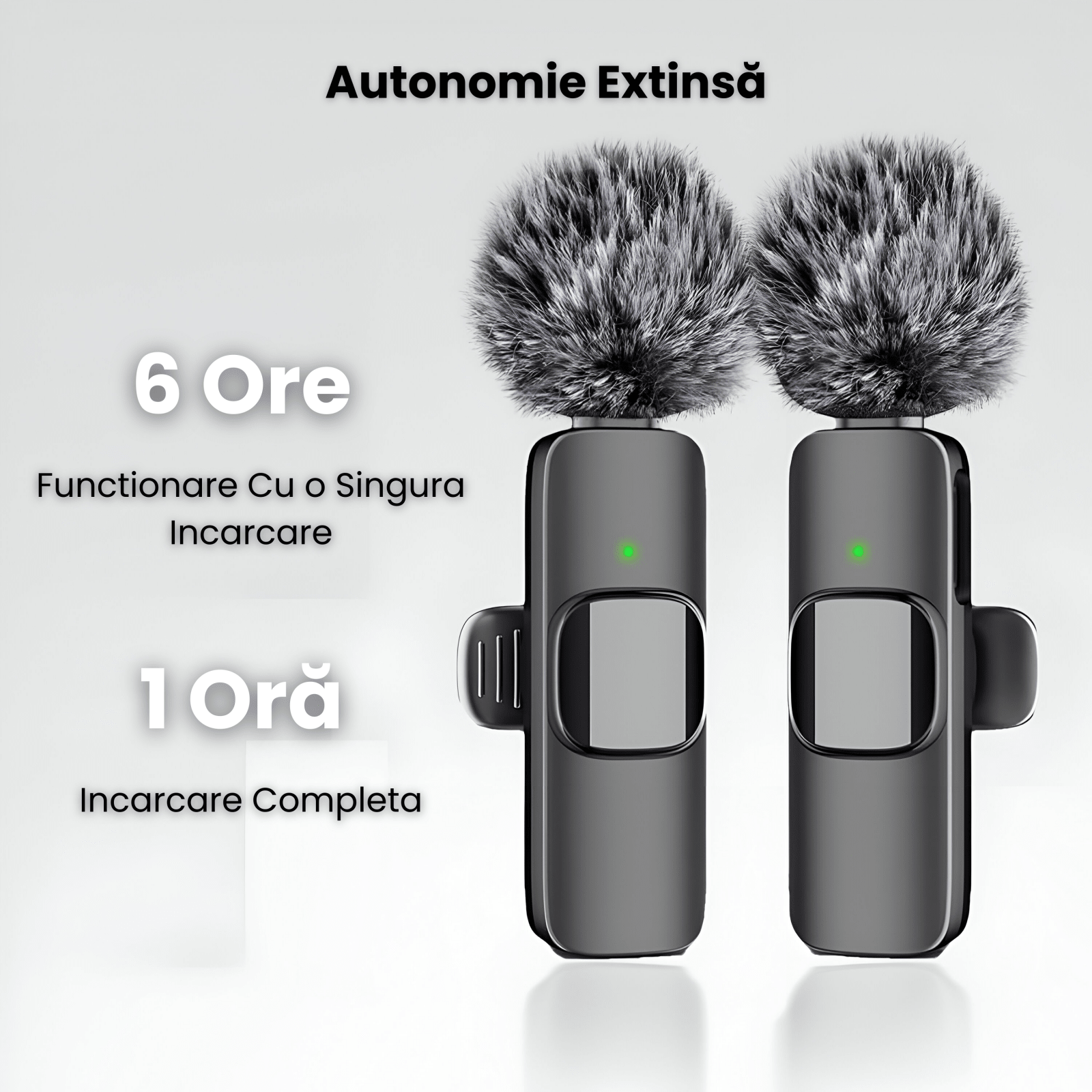 Set 2 Microfoane Lavaliera Wireless Profesionale HASEPE, Compatibile iPhone, Android, Laptop, Tableta, USB - C, Lightning, Reducere Zgomot, Portabile, 2.4 GHz, Live Streaming, Reincarcabile - HASEPE