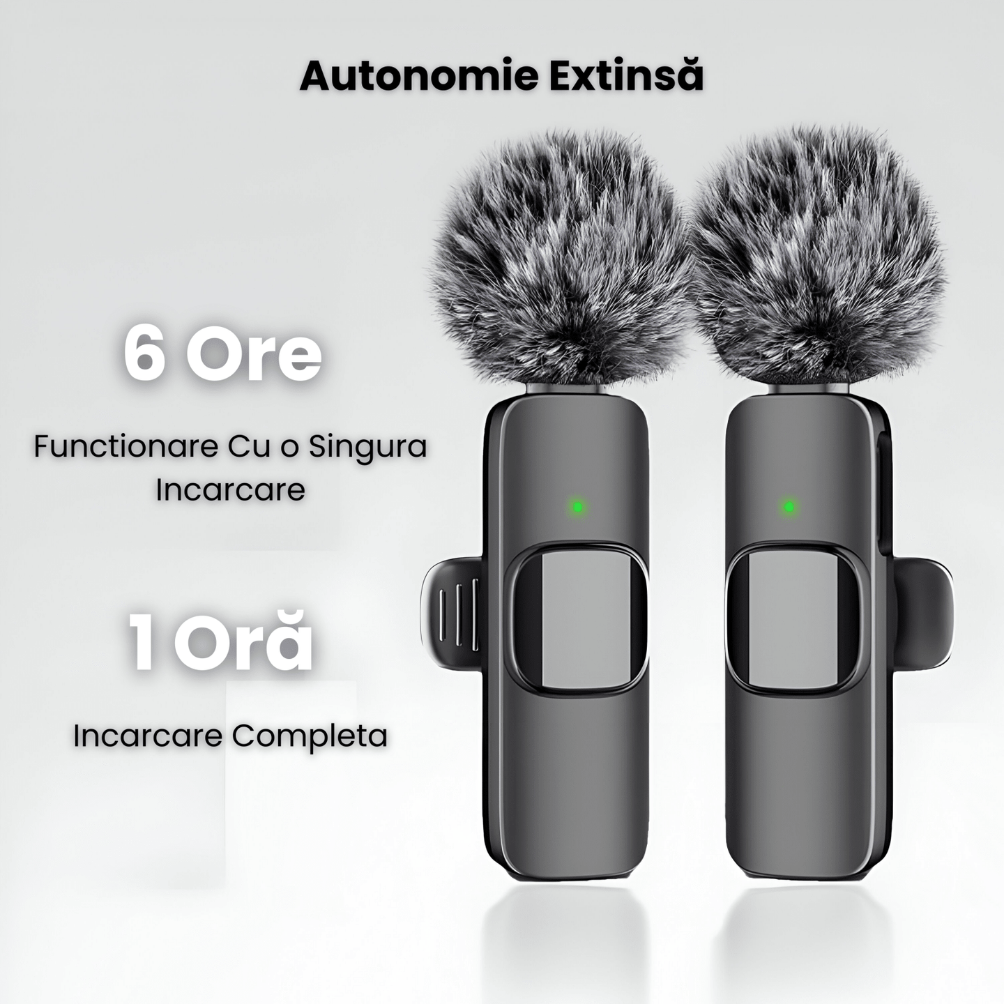 Set 2 Microfoane Lavaliera Wireless Profesionale HASEPE, Compatibile iPhone, Android, Laptop, Tableta, USB - C, Lightning, Reducere Zgomot, Portabile, 2.4 GHz, Live Streaming, Reincarcabile - HASEPE