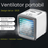 Racitor Ventilator aer portabil HASEPE, Ventilator pulverizare cu Apa, Mini aer USB, Silentios cu 2 viteze 3600 rpm/2700 rpm, Rezervor 200ml, Lumina LED, Buton ON/OFF, Climatizare Personala pentru Bir - HASEPE