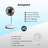 Ventilator portabil telescopic HASEPE, pliabil cu telecomanda, 3 viteze, reglabil pe inaltime 35 - 85 cm, rotire automata 90°, cap inclinabil 180°, USB, diametru 20 cm, alb - HASEPE