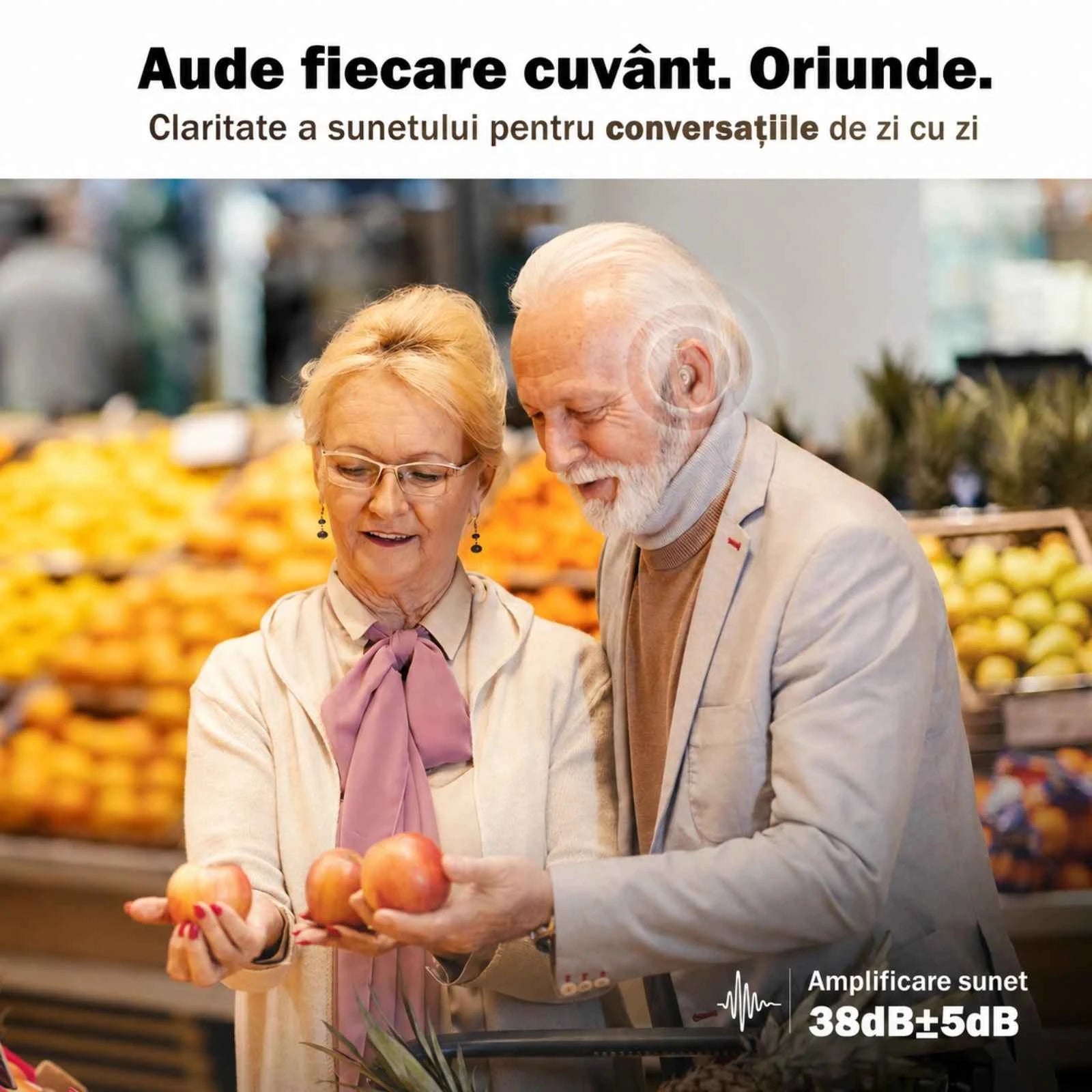 Set 2 Aparate Auditive HASEPE® Reincarcabile, Casti Auditive Reincarcabile, utonomie Totala Pana La 210 Ore