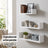 Set 3 Rafturi De Perete HASEPE®, Set 3 Rafturi Suspendate Albe, Rafturi Decorative Cu Suporturi Ascunse