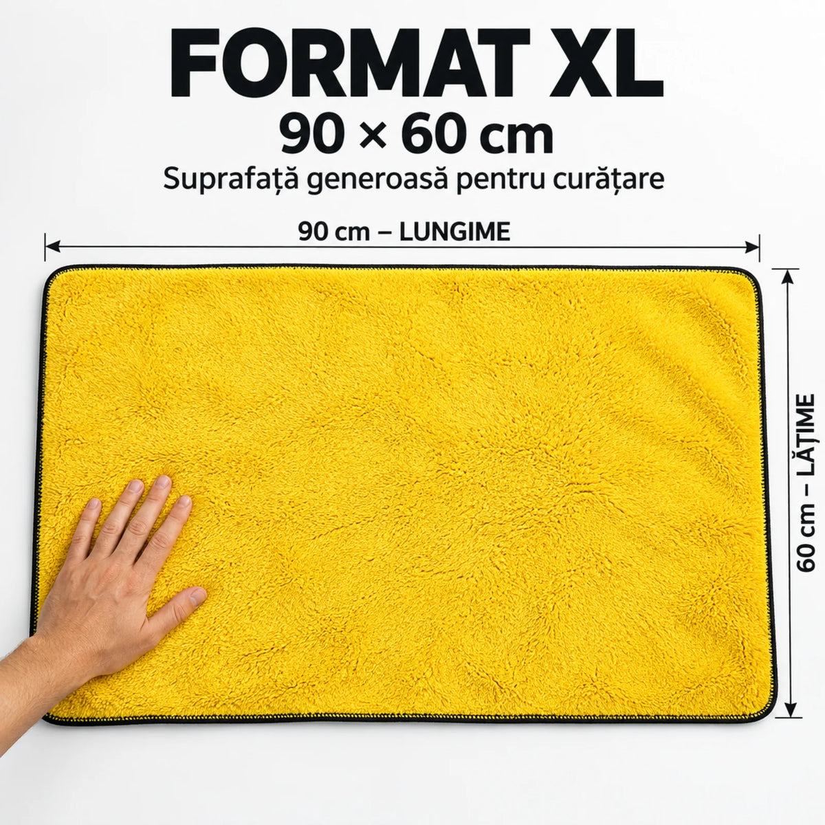 Laveta Auto HASEPE® XL din Microfibra, 90x60 cm