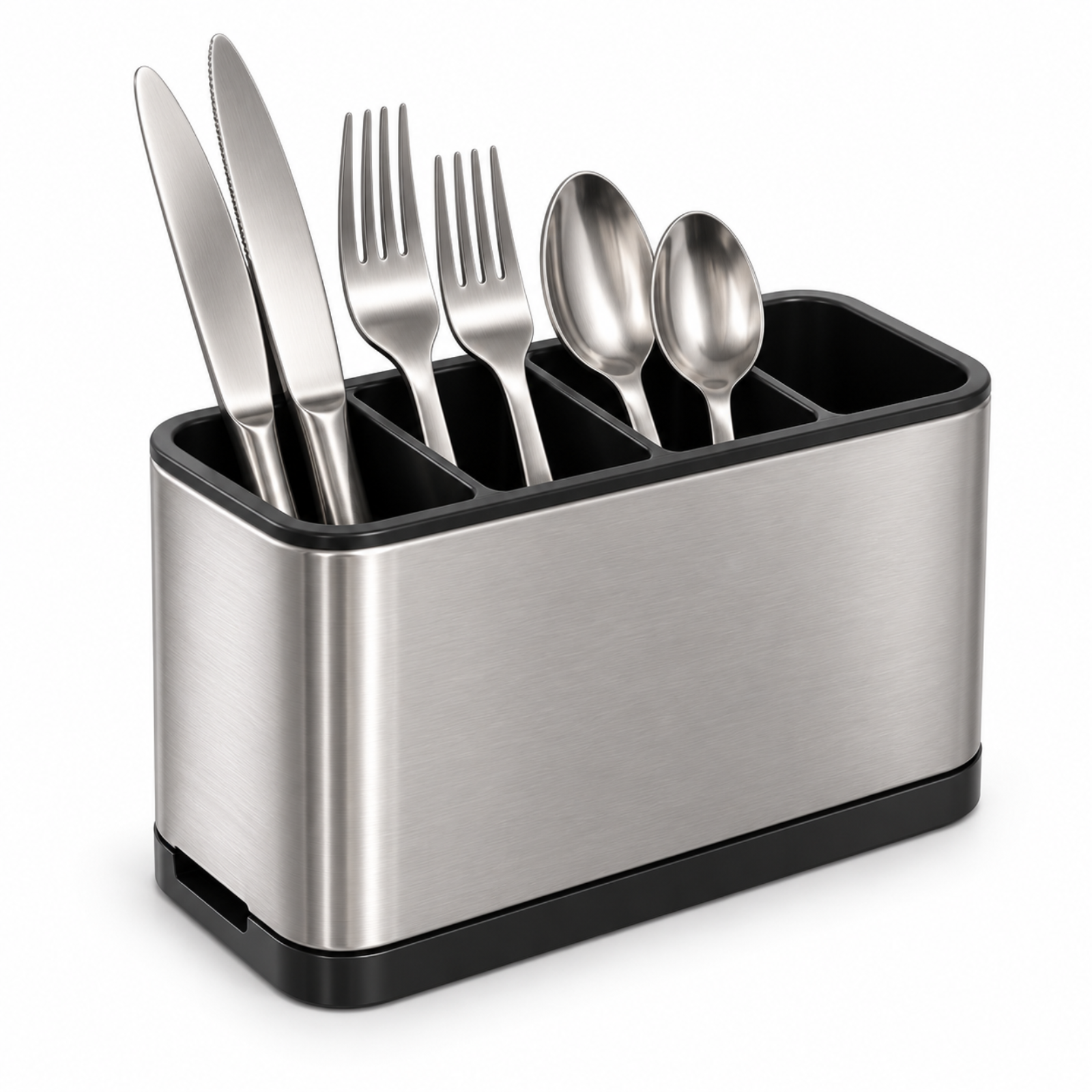 Suport Tacamuri Hasepe® din Inox, 4 Compartimente, 18x9x13 cm, Scurgere in Chiuveta
