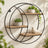 Raft Decorativ HASEPE® Rotund, cu 3 Niveluri din MDF si Cadru Metalic, Raft de Perete Ø30x9 cm