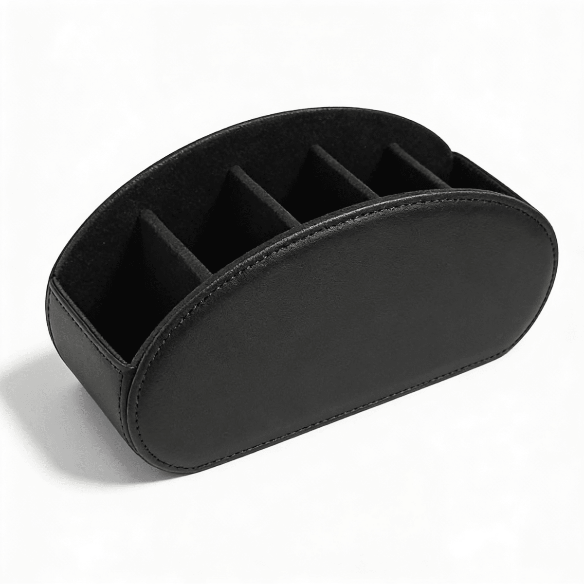Suport Telecomenzi HASEPE Cu 5 Compartimente Din Piele Ecologica PU, Organizator Telecomenzi Pentru TV Si Media Player, Suport Telecomanda Pentru Ochelari, Telefon Sau Pixuri, Design Elegant Cu Textur - HASEPE
