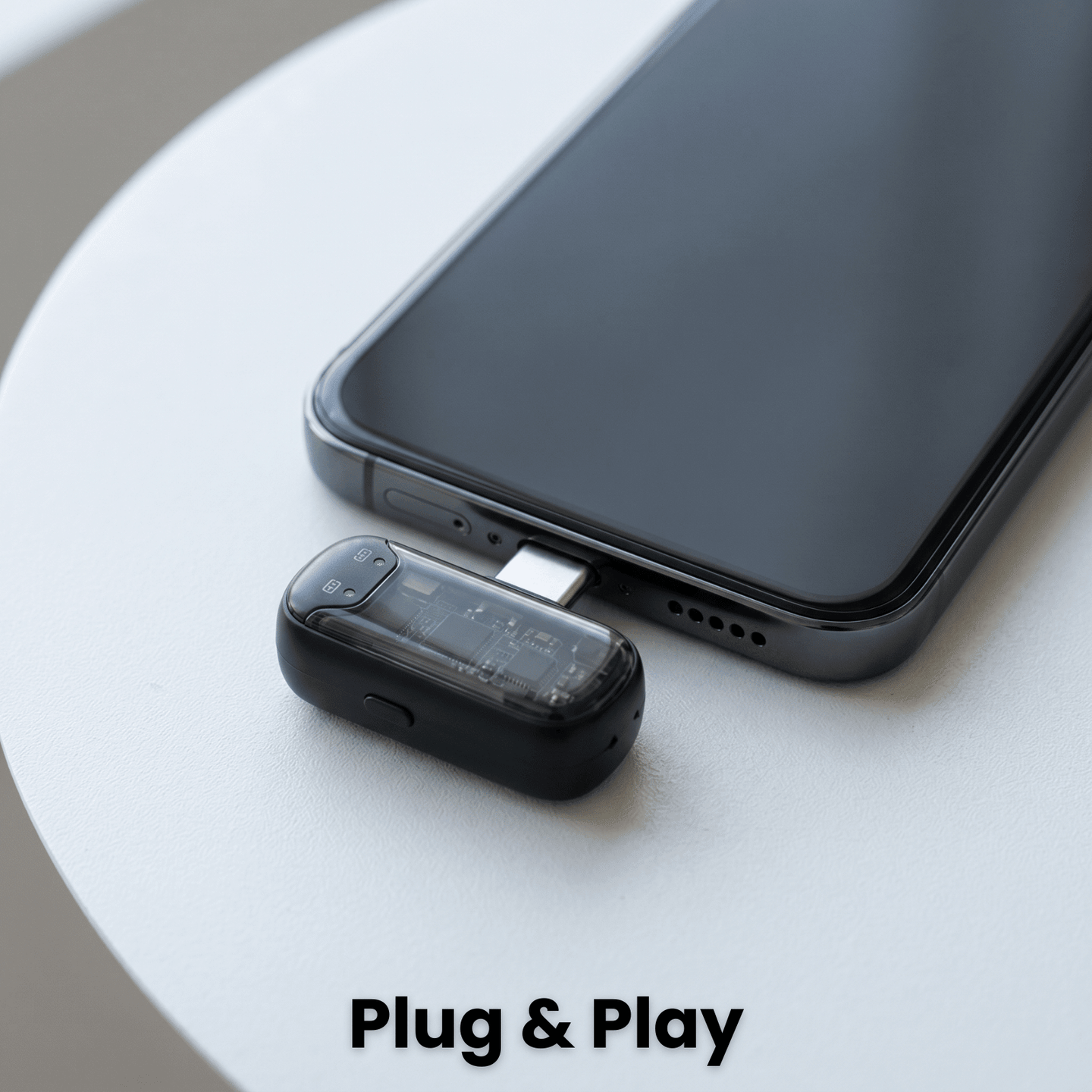 Microfon Lavaliera Wireless HASEPE® Mini Microfon Wireless Cu Reducere Zgomot, Microfon Lavaliera Pentru iPhone Android iPad, Microfon Wireless 2.4GHz, USB - C Lightning, Microfon Lavaliera Pentru Podca - HASEPE