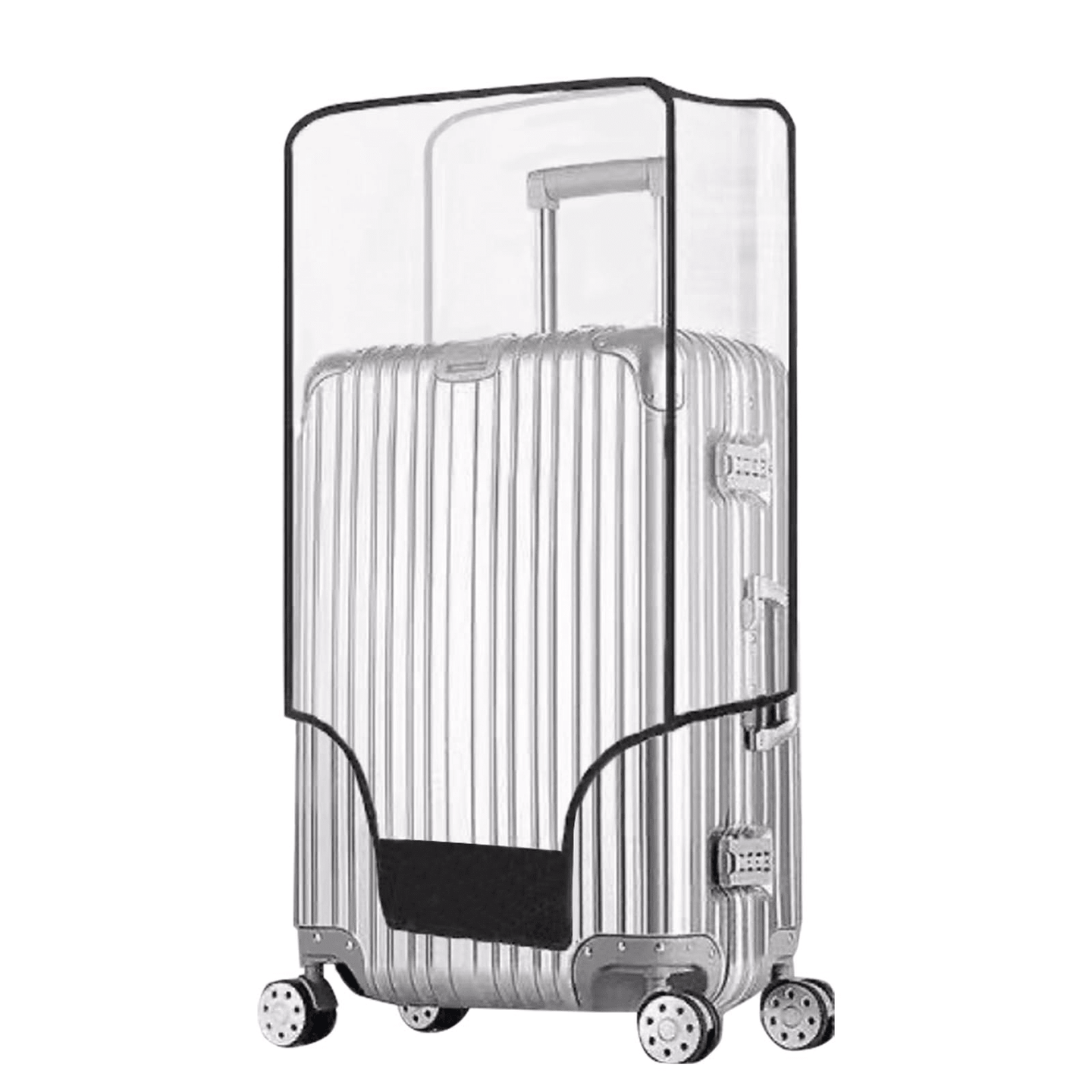 Husa Troler HASEPE, Protectie Valiza, Marimea M, 45x26x66 cm, Transparenta - HASEPE