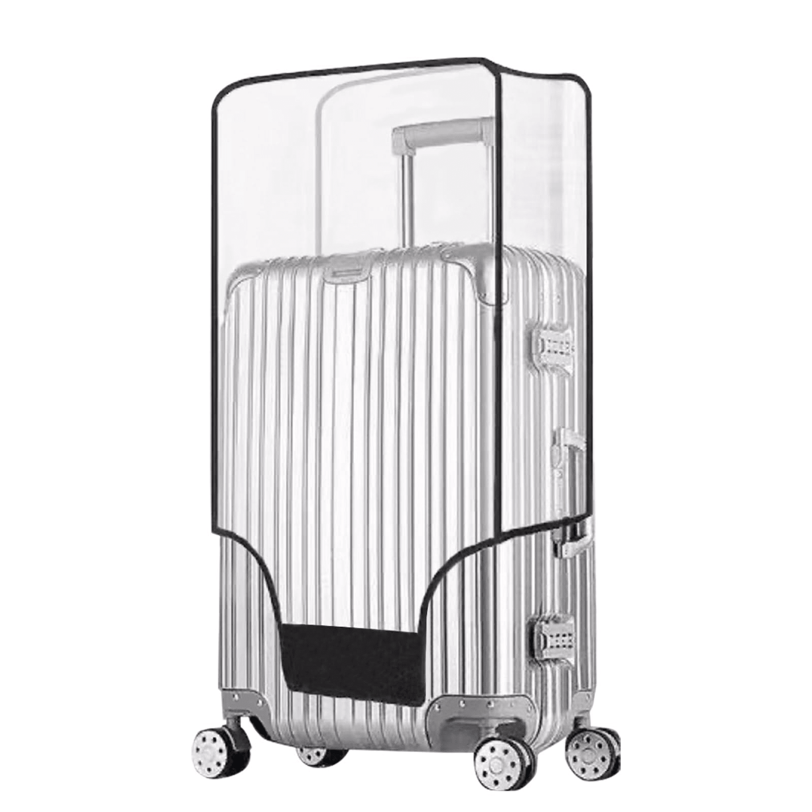 Husa Troler HASEPE, Protectie Valiza, Marimea L, 49x29x69 cm, Transparenta - HASEPE