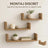 Set 3 Rafturi De Perete HASEPE®, Set 3 Rafturi Suspendate Maro, Rafturi Decorative Cu Suporturi Ascunse