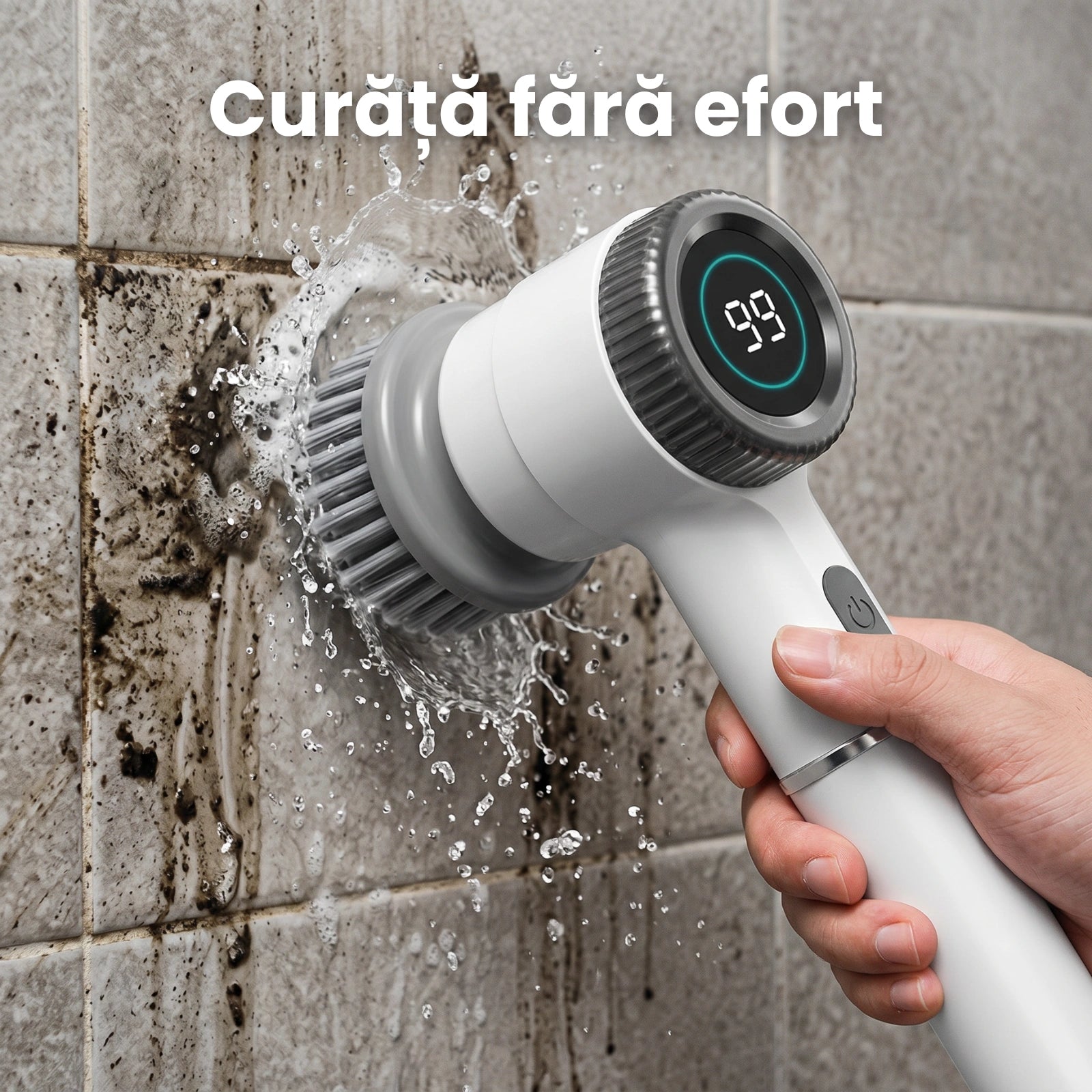 Perie Curatare Electrica HASEPE® Multifunctionala, Perie Electrica Curatare Cu 5 Capete