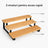 Suport condimente HASEPE® din bambus si metal, organizator condimente cu 3 niveluri pentru bucatarie, suport condimente 32x23x9,8 cm