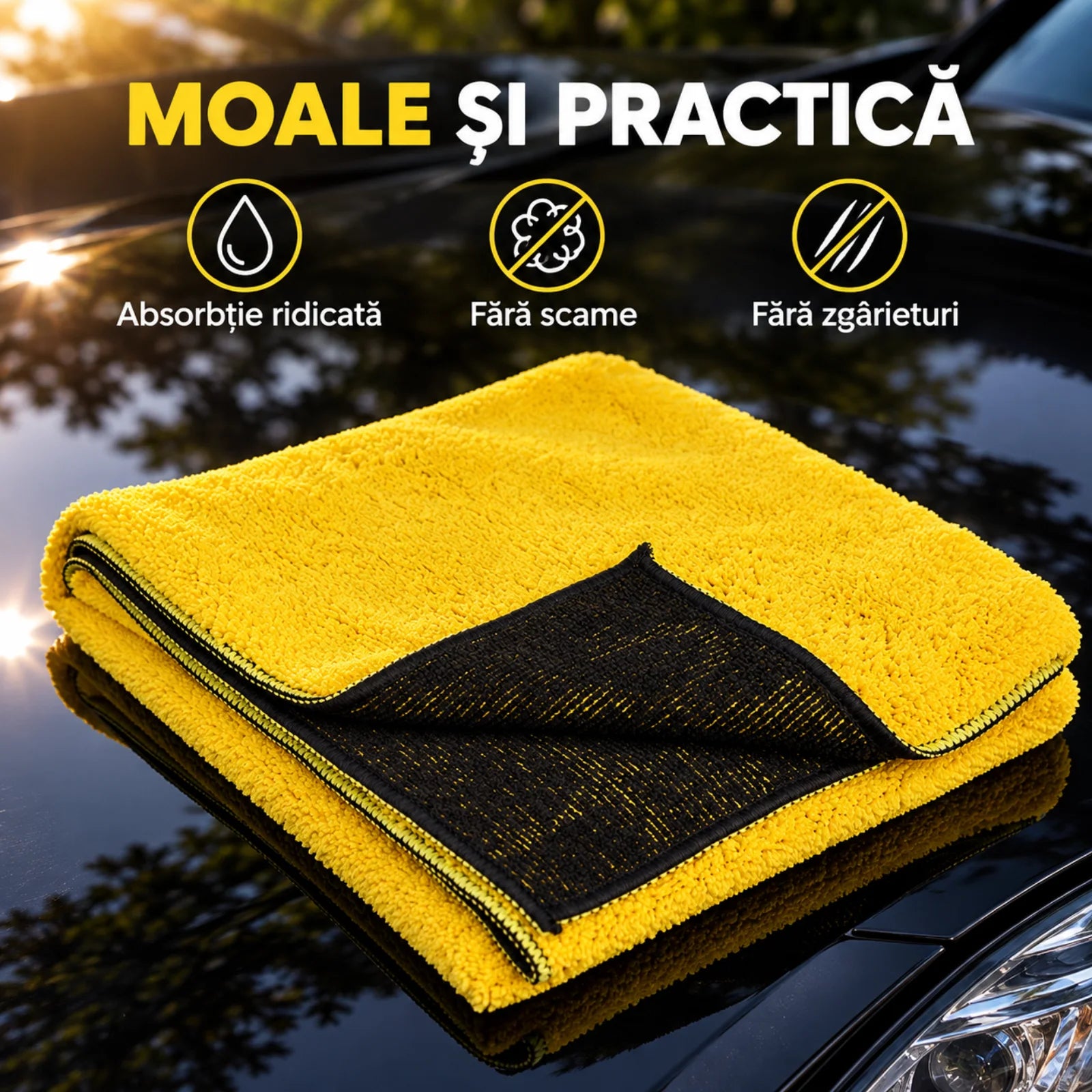 Laveta Auto HASEPE® XL din Microfibra, 90x60 cm