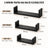 Set 3 Rafturi De Perete HASEPE®, Set 3 Rafturi Suspendate Negru, Rafturi Decorative Cu Suporturi Ascunse