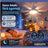 Ventilator HASEPE® Plafon Cu LED, Plafoniera Cu Ventilator E27, Ventilator Plafon 6 Palete, Telecomanda, 3 Trepte Viteza, Timer 2H/4H