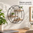 Raft Decorativ HASEPE® Rotund, cu 3 Niveluri din MDF si Cadru Metalic, Raft de Perete Ø30x9 cm