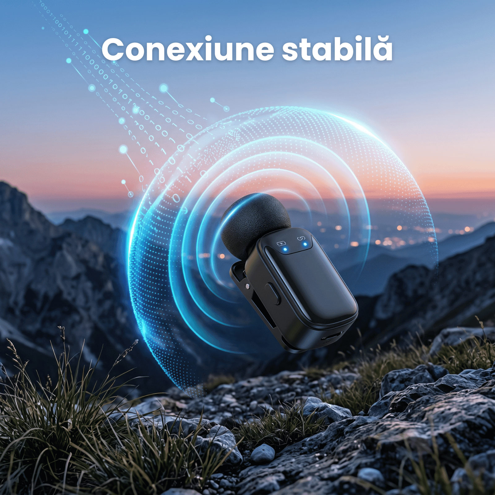 Microfon Lavaliera Wireless HASEPE® Mini Microfon Wireless Cu Reducere Zgomot, Microfon Lavaliera Pentru iPhone Android iPad, Microfon Wireless 2.4GHz, USB - C Lightning, Microfon Lavaliera Pentru Podca - HASEPE