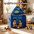 Cort Joaca HASEPE Pliabil Model Racheta Spatiala, Cort Joaca Pentru Copii 100x135cm, Casuta Copii Interior, Cort Joaca Baieti 4 - 6 Ani, Design Albastru, Casuta Copii Tip Joc De Rol, Montare Rapida, Gea - HASEPE