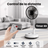 Ventilator portabil telescopic HASEPE, pliabil cu telecomanda, 3 viteze, reglabil pe inaltime 35 - 85 cm, rotire automata 90°, cap inclinabil 180°, USB, diametru 20 cm, alb - HASEPE