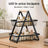 Raft Bucatarie HASEPE® Cu 2 Nivele, Etajera Depozitare Metalica Neagra Cu Maner Din Lemn, 22x14x26cm
