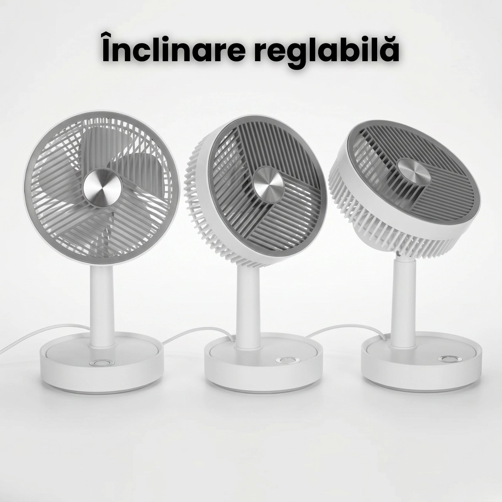 Ventilator USB HASEPE® De Birou 13 cm, Ventilator USB Cu 3 Trepte De Viteza, Ventilator Birou Silentios 4W